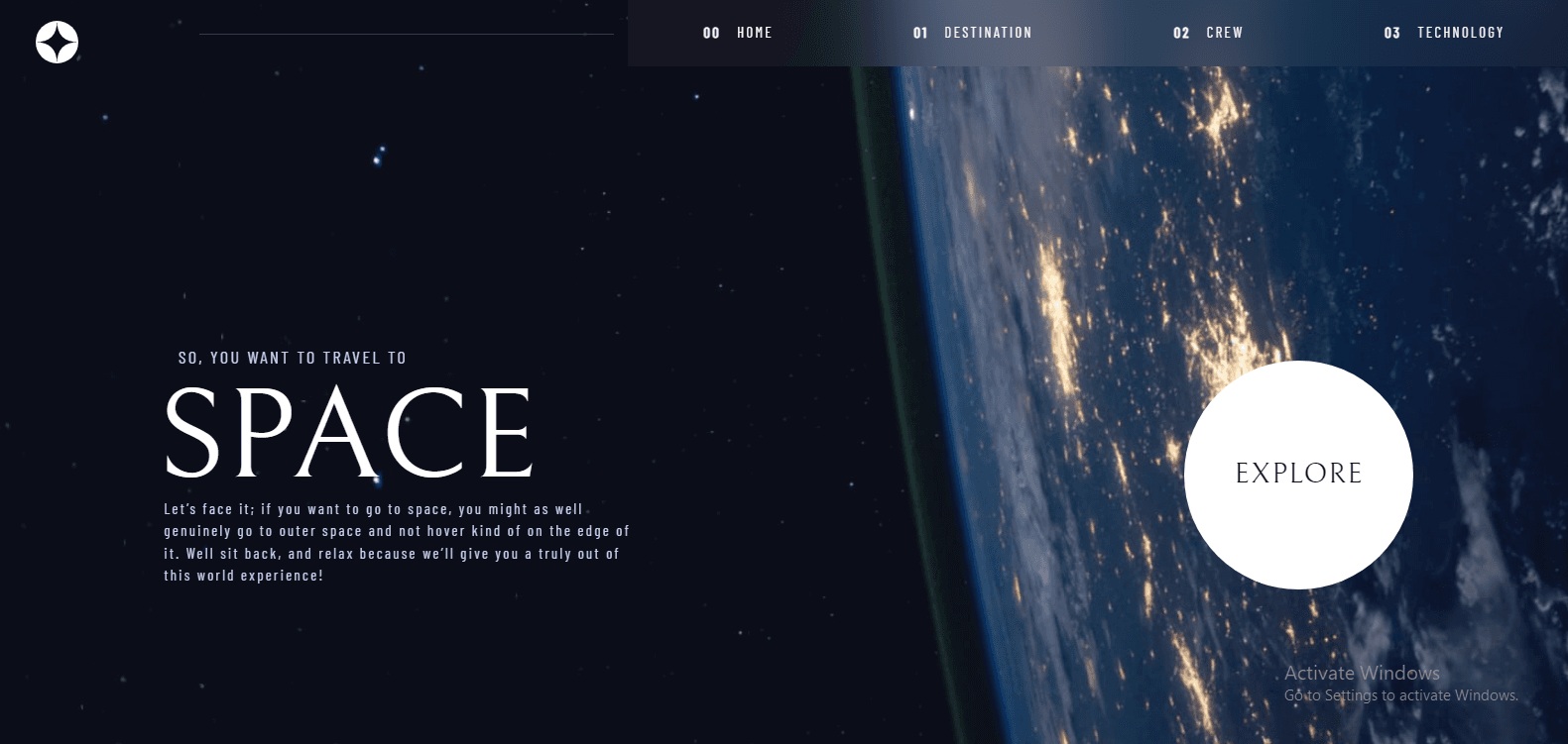 space toursism homepage image