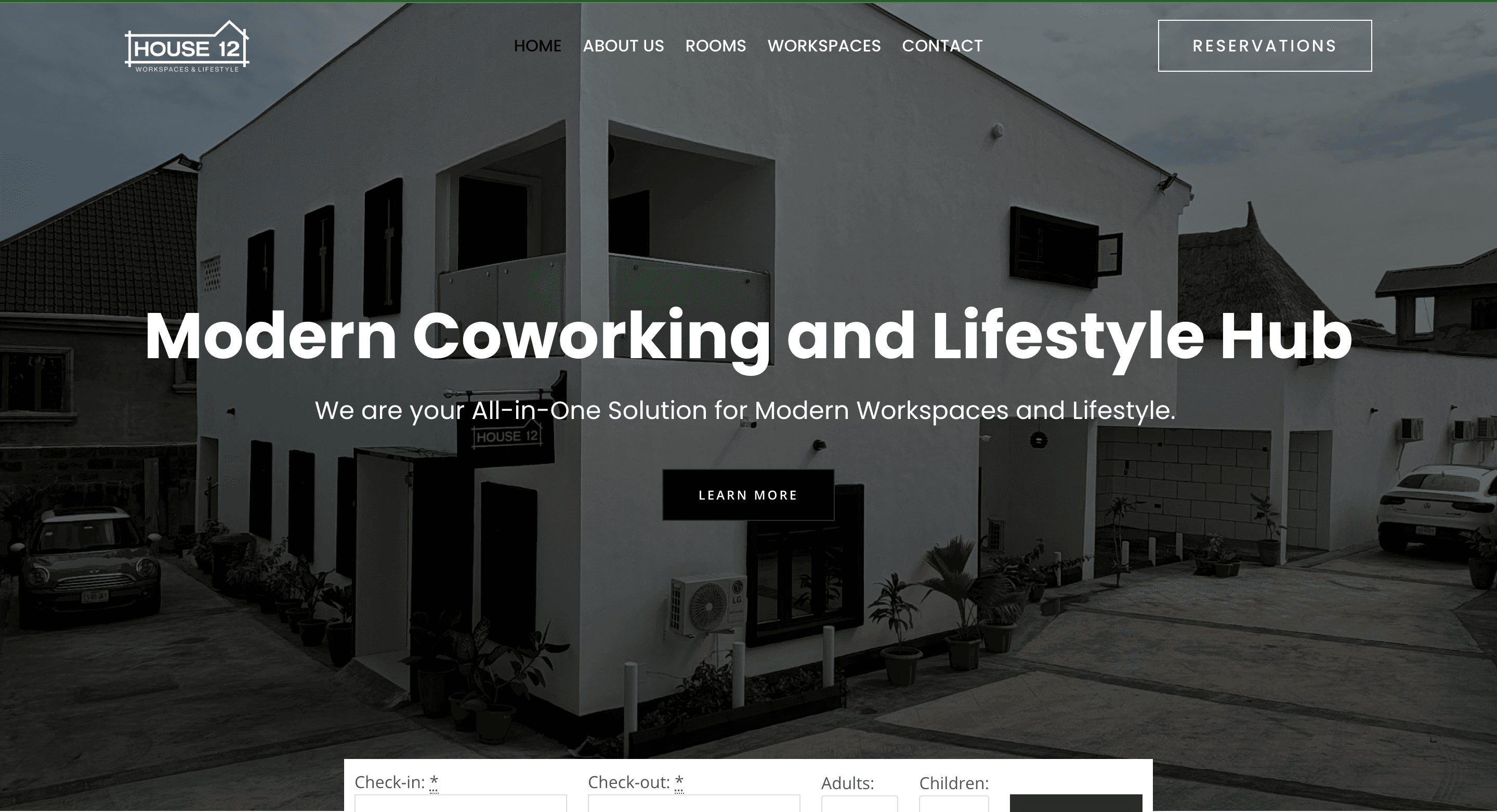 Snapshot of House12 website